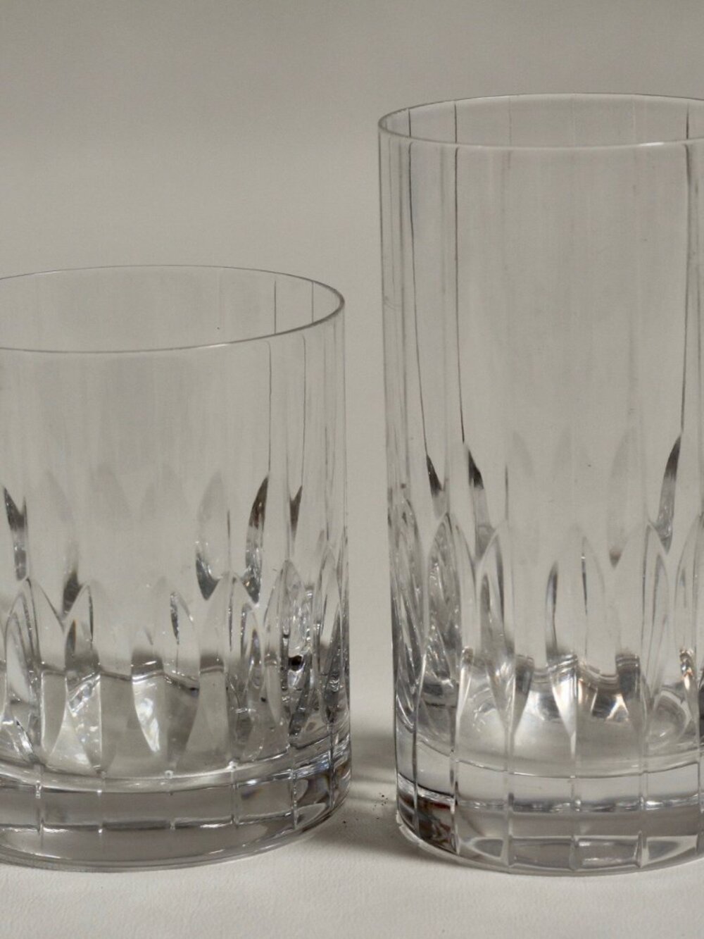 Williams Sonoma Dorset Crystal Glassware: One Highball; One Old-Fashioned